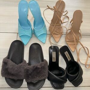 Steve Madden Black and Tan Heels Collection